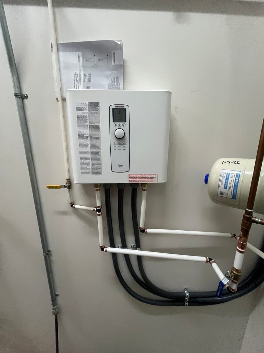 Generator transfer equipment, conduit, and service wiring mounted indoors